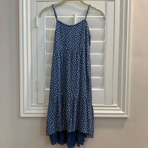 Abercrombie Kids Blue Dress with White Polka Dots - Size 9/10
